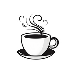 Obraz premium coffee cup silhouette