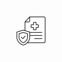 secure medical document icon sign vector