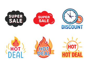 Collection of attractive promotional vector Bundle badges and stickers for retail sales