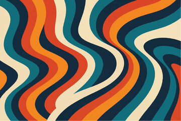 Colorful and Abstract Wavy Patterns Modern and Retro Designs