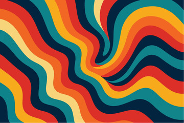 Colorful and Abstract Wavy Patterns Modern and Retro Designs
