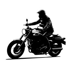 Naklejka premium biker silhouette