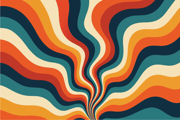 Colorful and Abstract Wavy Patterns Modern and Retro Designs