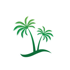 Tropical island illustration design template