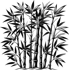 Obraz premium bamboo vector illustration