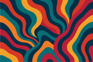 Colorful and Abstract Wavy Patterns Modern and Retro Designs