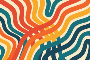 Colorful and Abstract Wavy Patterns Modern and Retro Designs