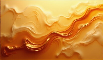 Abstract background featuring swirling dark honey and cream tones with a glossy finish and soft lighting for a luxurious feel., ultra detailed, 8k resolution, HDR, professional