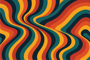 Colorful and Abstract Wavy Patterns Modern and Retro Designs