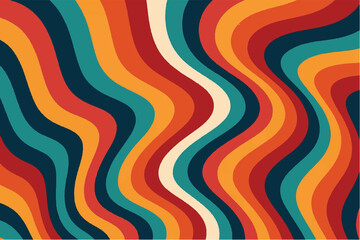 Colorful and Abstract Wavy Patterns Modern and Retro Designs