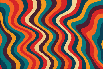 Colorful and Abstract Wavy Patterns Modern and Retro Designs