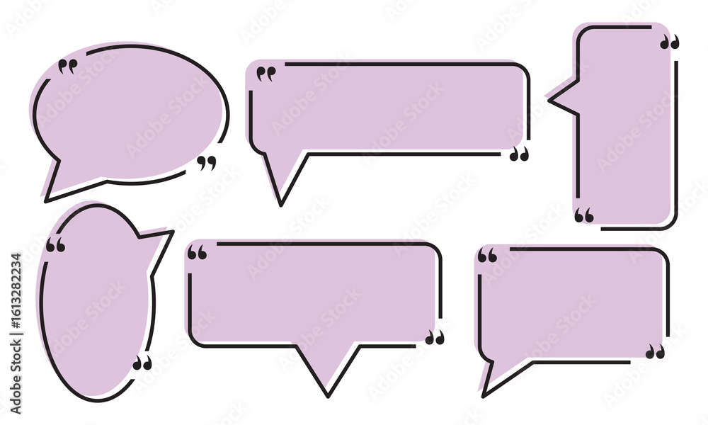 Poster message comments chat box. collection of speech bubbles. set of yellow speech bubble collection .set