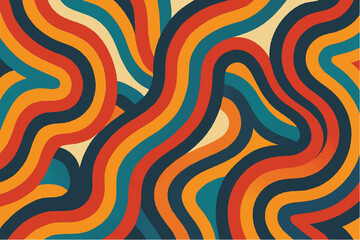 Colorful and Abstract Wavy Patterns Modern and Retro Designs