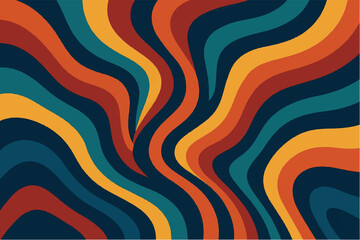 Colorful and Abstract Wavy Patterns Modern and Retro Designs