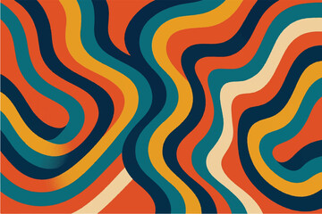 Colorful and Abstract Wavy Patterns Modern and Retro Designs