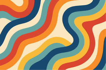 Colorful and Abstract Wavy Patterns Modern and Retro Designs