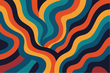Colorful and Abstract Wavy Patterns Modern and Retro Designs