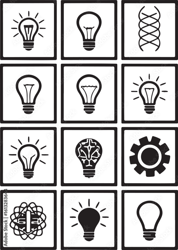 Poster abstract geometric shapes and lines with a distinctive silhouette element