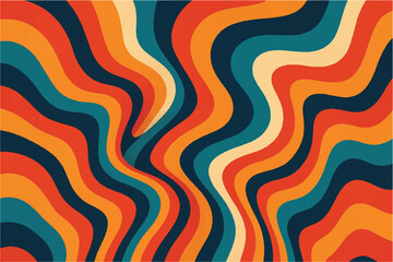 Colorful and Abstract Wavy Patterns Modern and Retro Designs