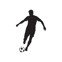 Football Player Kicking the Ball.