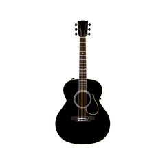 Obraz premium acoustic guitar silhouette