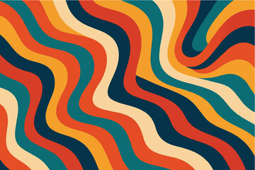 Colorful and Abstract Wavy Patterns Modern and Retro Designs