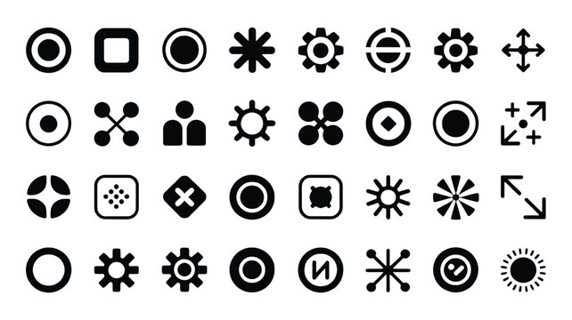 Collection of UI icons in vector format ideal for web design and mobile app development emphasizing simplicity and functionality