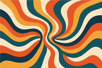 Colorful and Abstract Wavy Patterns Modern and Retro Designs