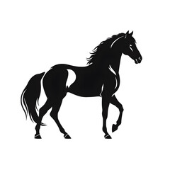 Obraz premium horse drawing silhouette