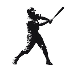 Obraz premium baseball batter silhouette