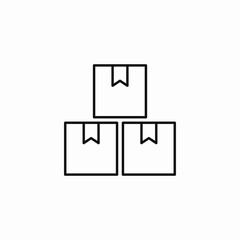 stacked boxes shipping icon sign vector