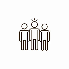 team idea person icon sign vector