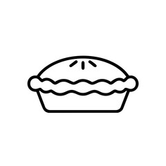 Thanksgiving pie icon for holiday recipes, autumn menus and seasonal baking