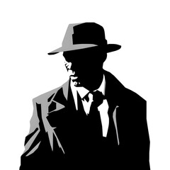 a gangster silhouette
