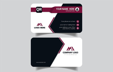 Corporate Business Card Design with Modern Elements