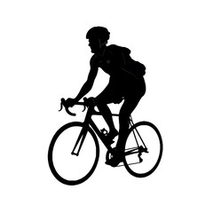 Fototapeta premium cyclist silhouette
