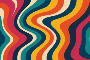 Colorful and Abstract Wavy Patterns Modern and Retro Designs