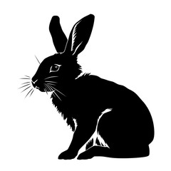 Naklejka premium bunny clip art silhouette