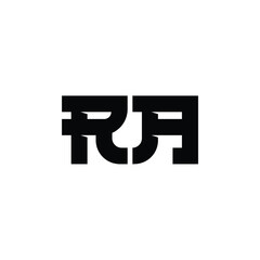 RA monogram logo design letter text name symbol monochrome logotype alphabet character simple logo