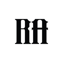 RA monogram logo design letter text name symbol monochrome logotype alphabet character simple logo