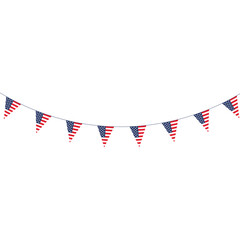 Fototapeta premium USA flag banner, United States background, US flag border. with copy space for your text or design