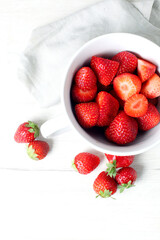 Seasonal strawberries still life