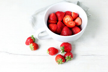 Seasonal strawberries still life