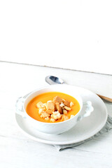 Pumpkin cream still life food
