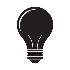 Light Bulb Silhouette Vector Design
