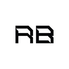 RB monogram logo design letter text name symbol monochrome logotype alphabet character simple logo
