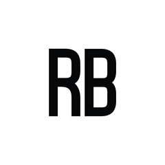 RB monogram logo design letter text name symbol monochrome logotype alphabet character simple logo