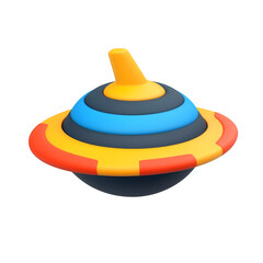 Unidentified flying object flat 3D icon