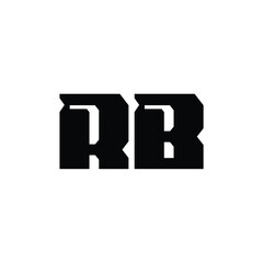RB monogram logo design letter text name symbol monochrome logotype alphabet character simple logo