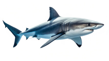 Naklejka premium Giant Great White Shark Jaws Agap Dark Waters Oceanic Predator Imposing on transparent background